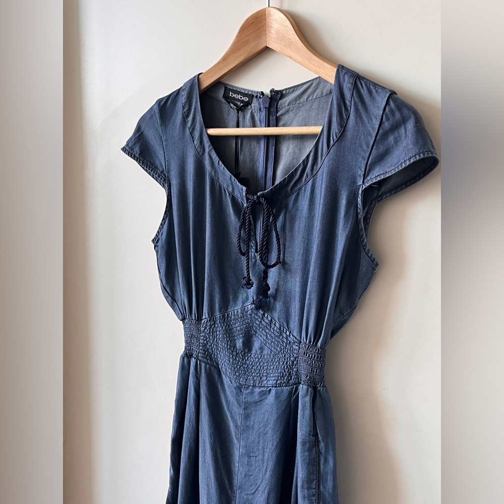 BNWT Bebe Women's Blue Romper Pantsuit